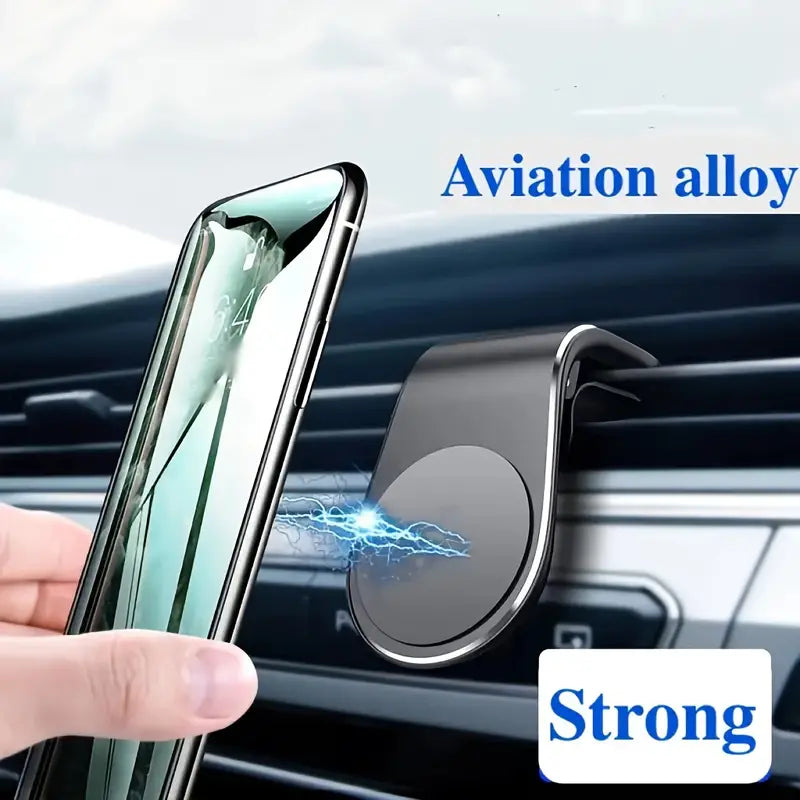 L Shape Air Vent Mount Stand Magnetic Mobile Holder Magnetic Car Phone Holder